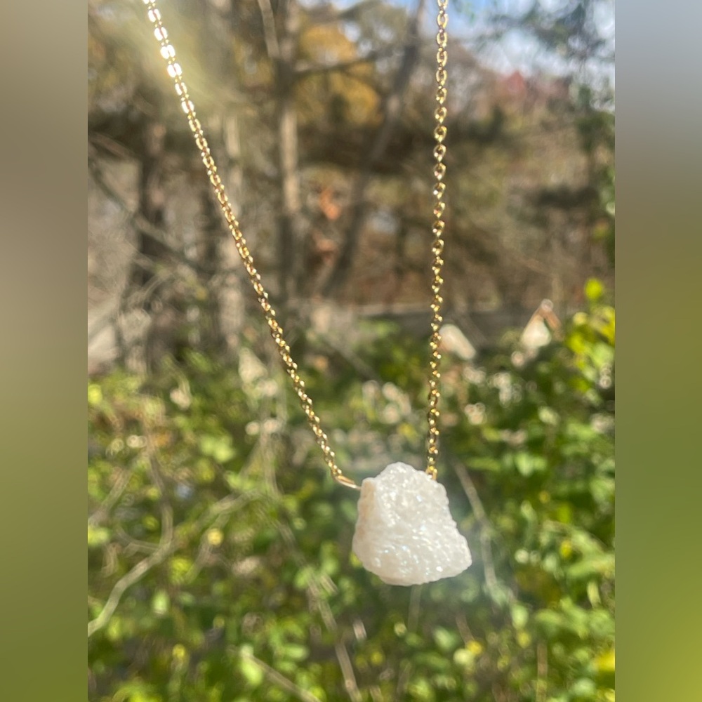 Geode Cluster Statement Necklace - image 1